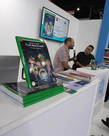 Presentación de "El peor alumno del mundo" junto al querido Mario Méndez, editorial Amauta/EdUNLa.